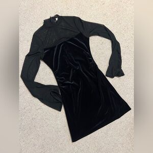 NWOT wild fable black velvet dress